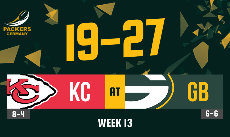 Week 13: Chiefs @ Packers – Sunday Night Win! – for the Playoffs?